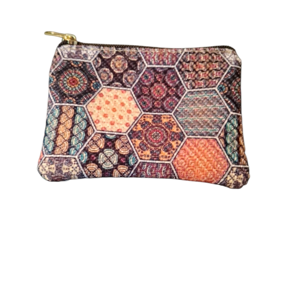 Colorful Hexagon Patterned Women's Clutch